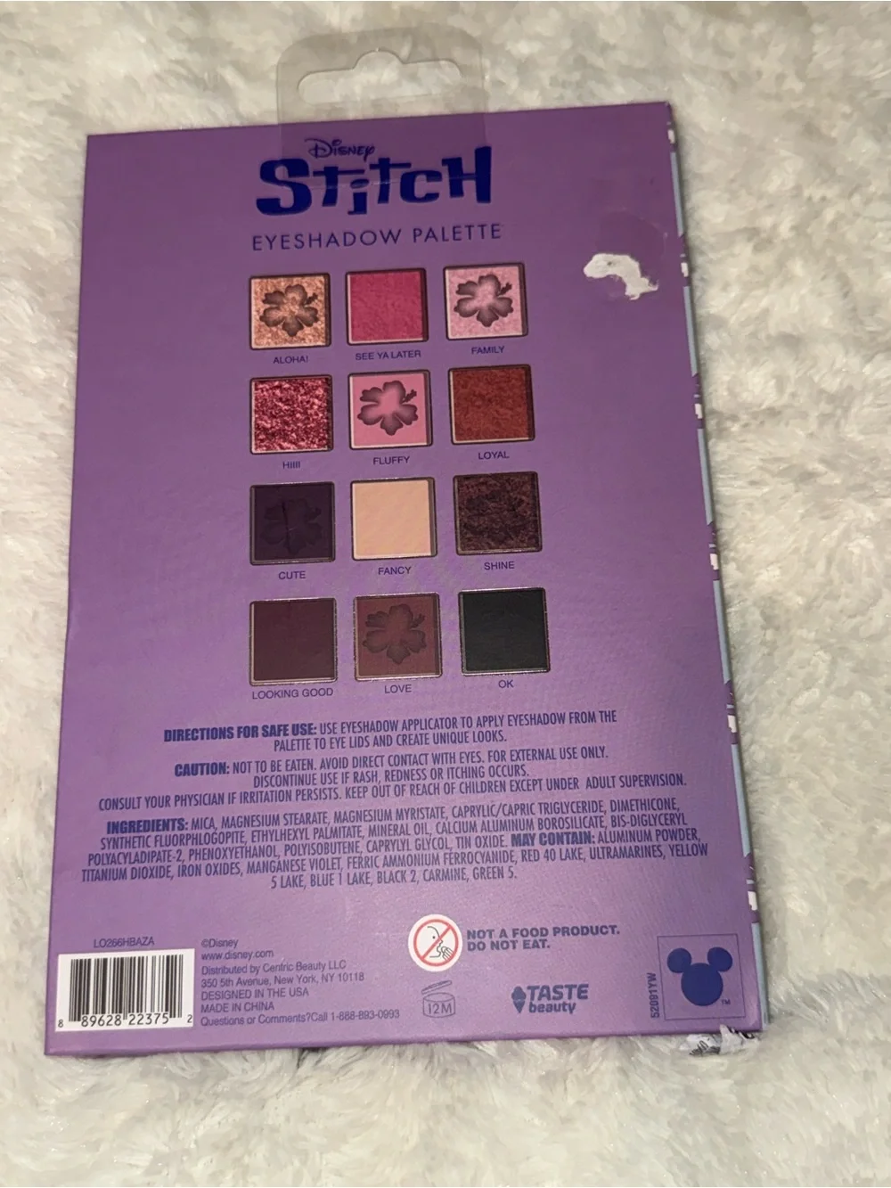 Disney Stitch Lavender & Purple Floral Eyeshadow Palette